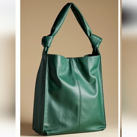 Anthropologie Handbags - Anthropologie Urban Originals North South Knotted Tote In Green Magnetic Closure